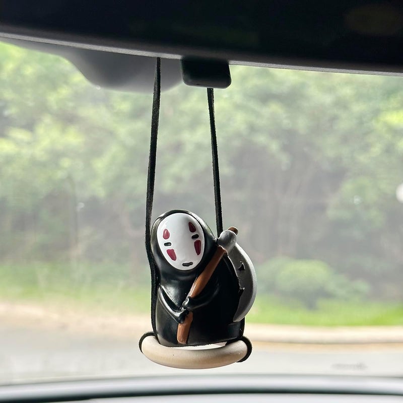 WYJS Funny Anime Car Accessories of No Face Man Car Pendant Hanging Swing, for Car Rear View Mirror Accessories - Image 2